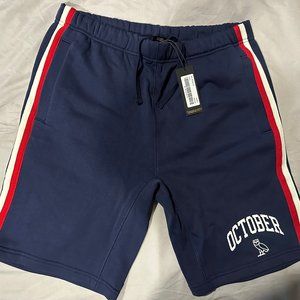 *NWT OVO OCTOBER'S VERY OWN DRAKE IVY LEAGUE NAVY BLUE SHORTS MEDIUM*
